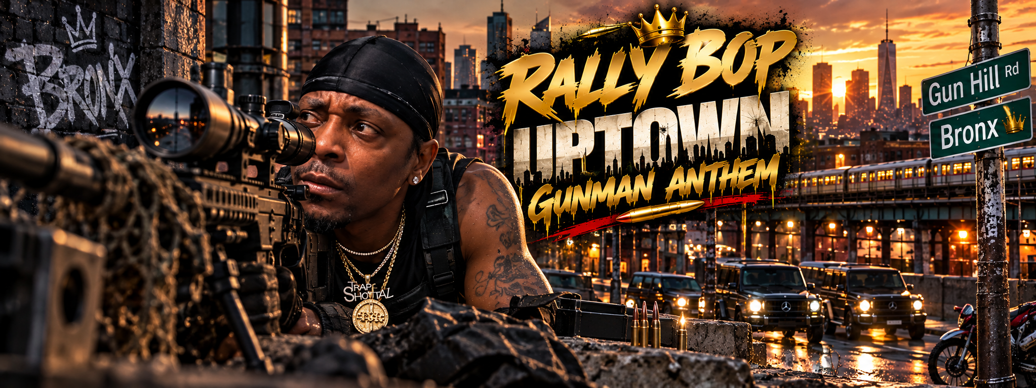 Uptown Gunman Anthem cinematic banner